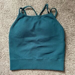 Forever 21 blue/green padded sports tank top size medium